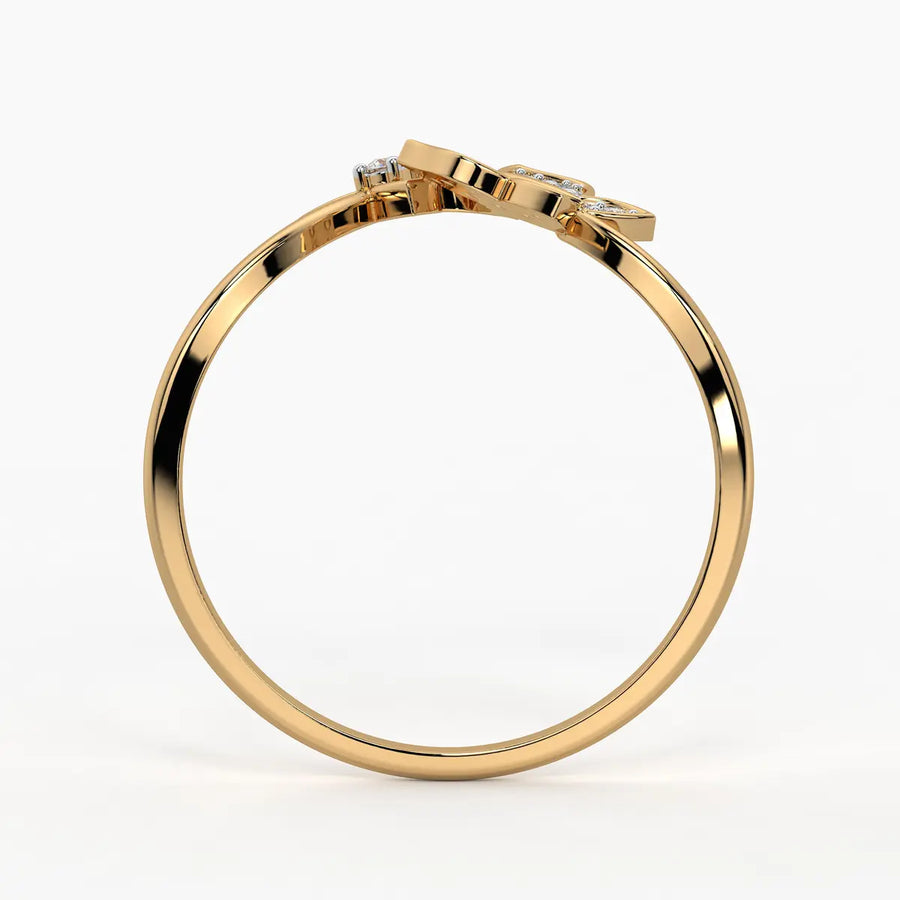 Butterfly Bloom Classic Ladies Ring