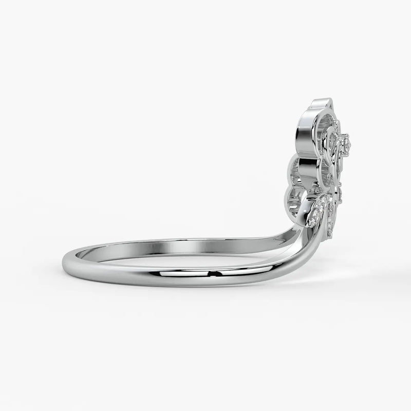 Twin Rose Floral Ladies Ring