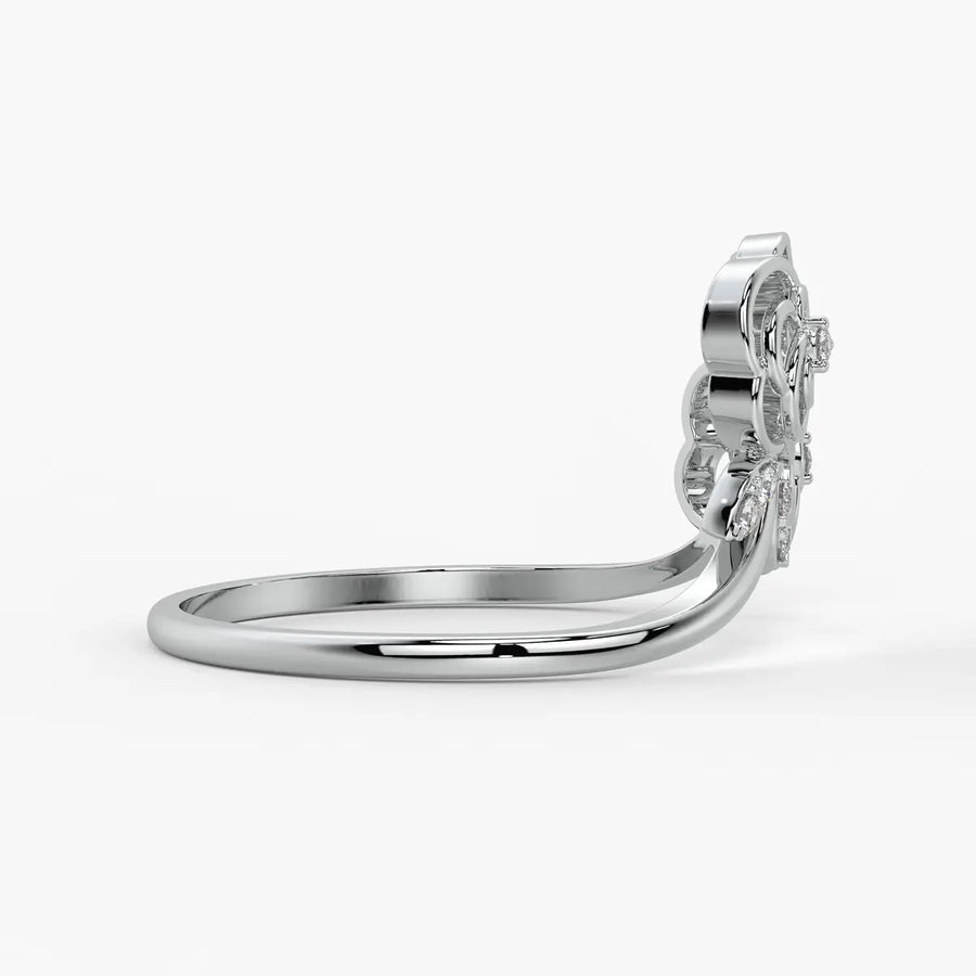 Twin Rose Floral Ladies Ring