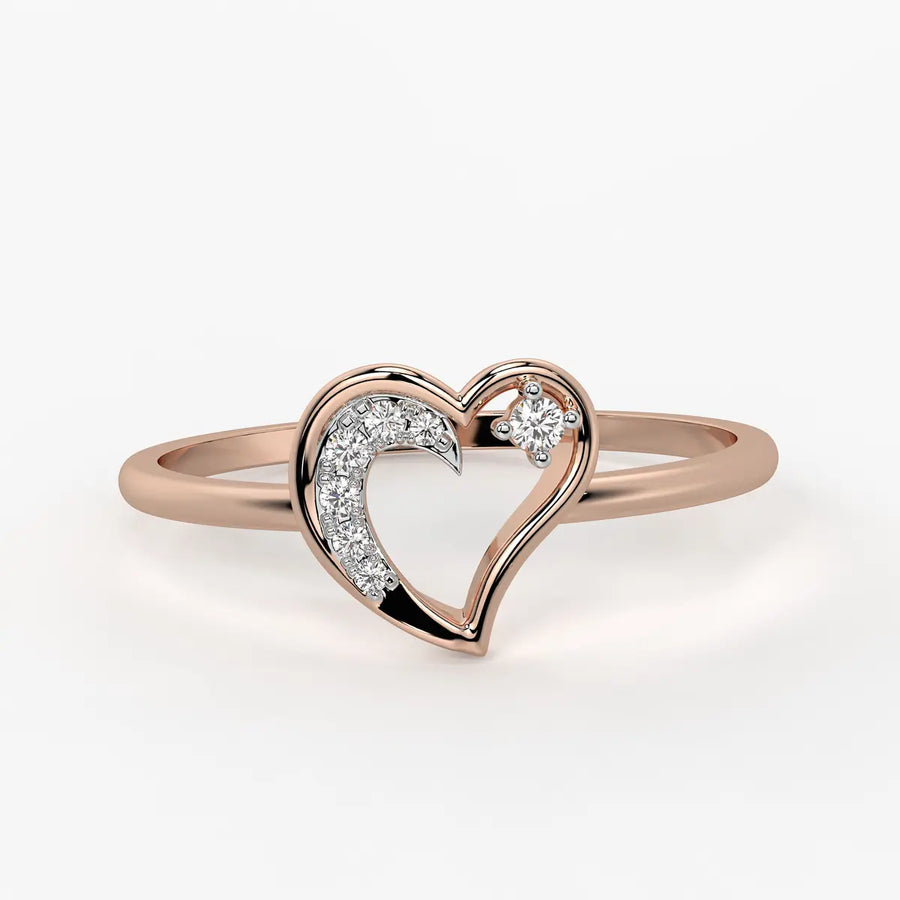 Open Heart Modern Ladies Ring