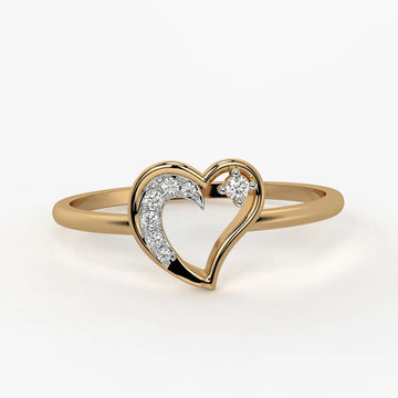 Open Heart Modern Ladies Ring