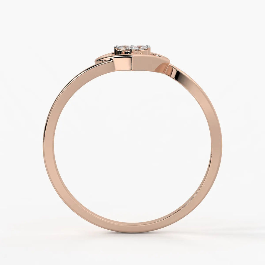 Triple Spark Heart Ladies Ring