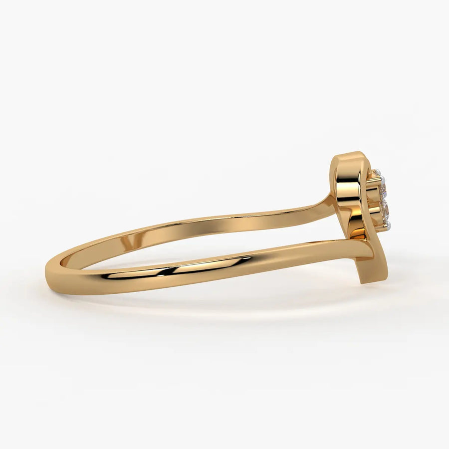 Triple Spark Heart Ladies Ring