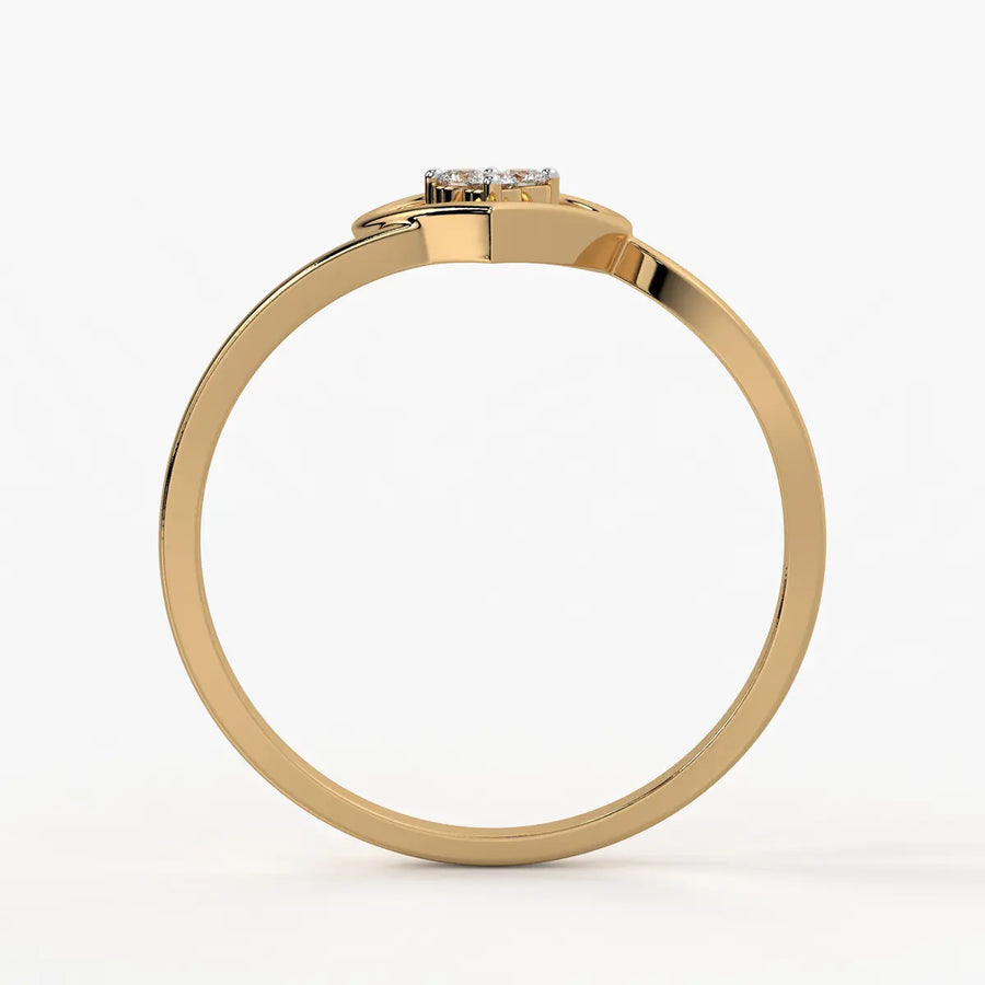 Triple Spark Heart Ladies Ring