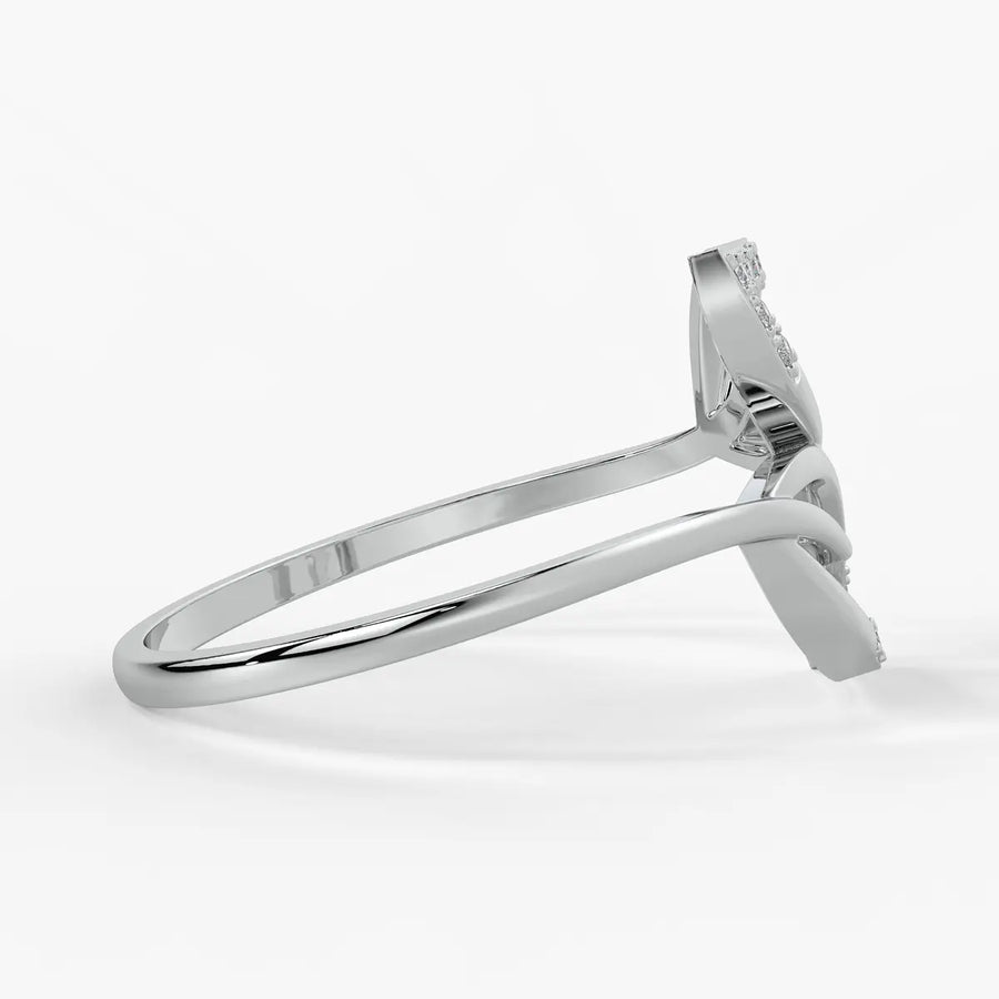 Open Leaf Contemporary Ladies Ring