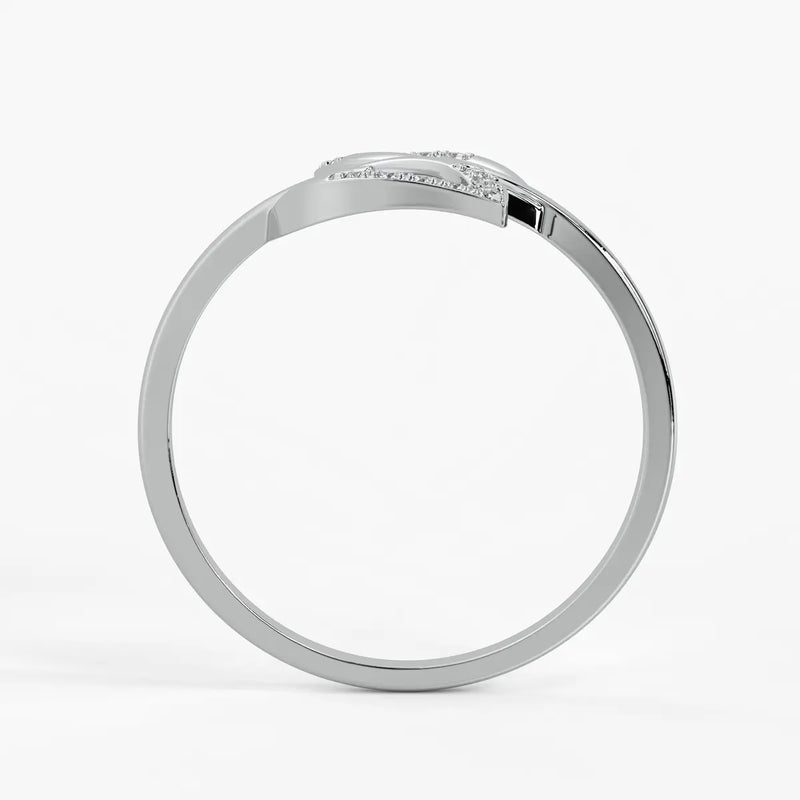 Open Leaf Contemporary Ladies Ring