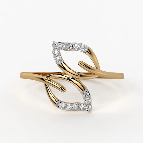 Open Leaf Contemporary Ladies Ring