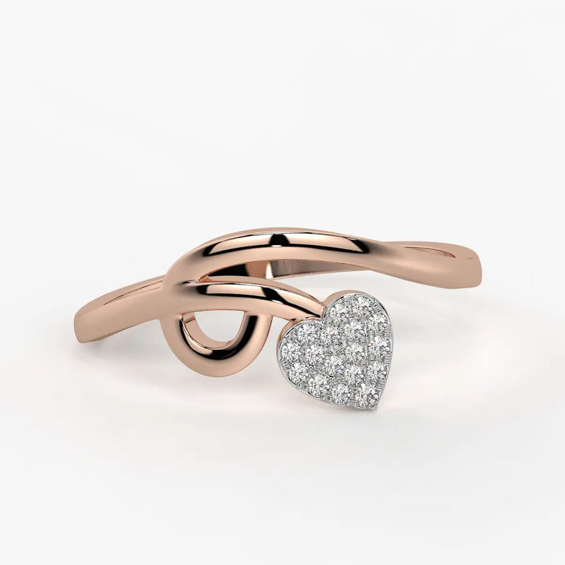 Swirl Heart Fashion Ladies Ring