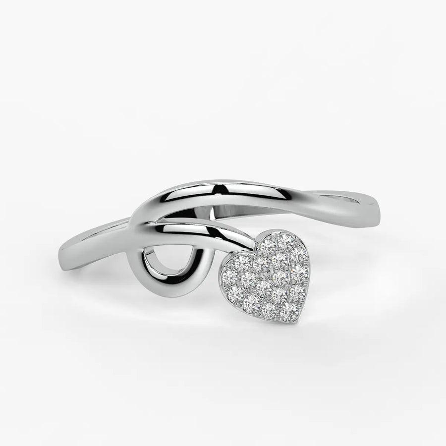 Swirl Heart Fashion Ladies Ring