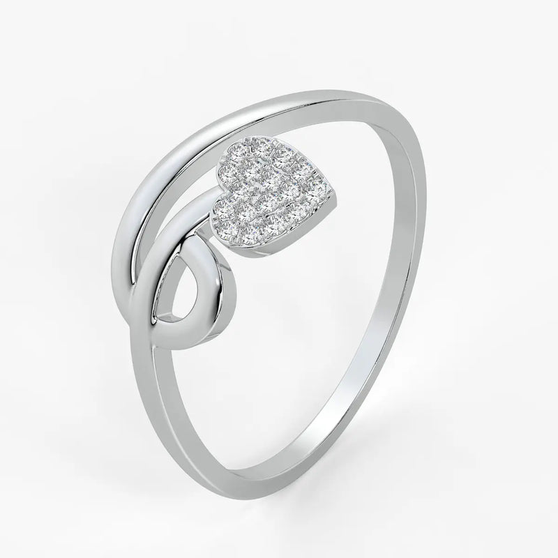 Swirl Heart Fashion Ladies Ring