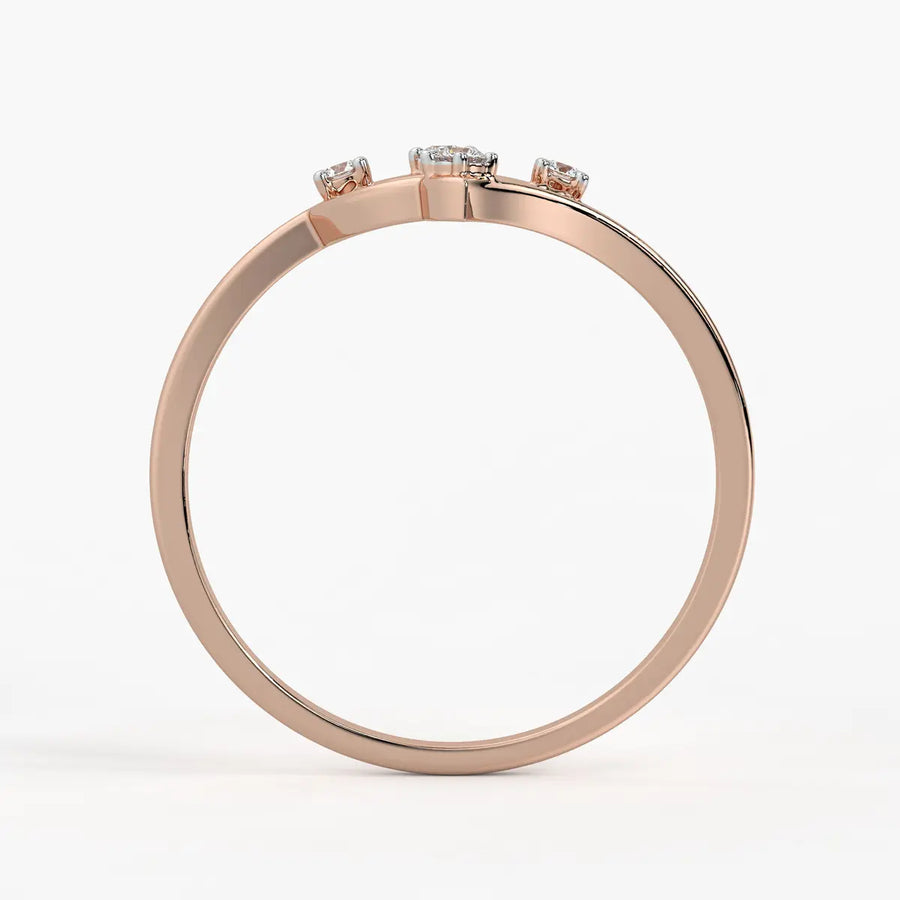 Wavy Lattice Contemporary Ladies Ring