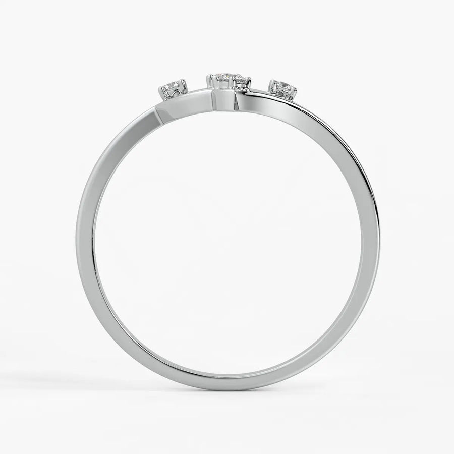 Wavy Lattice Contemporary Ladies Ring