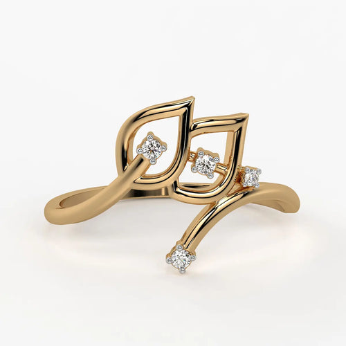 Petal Curve Fashion Ladies Ring