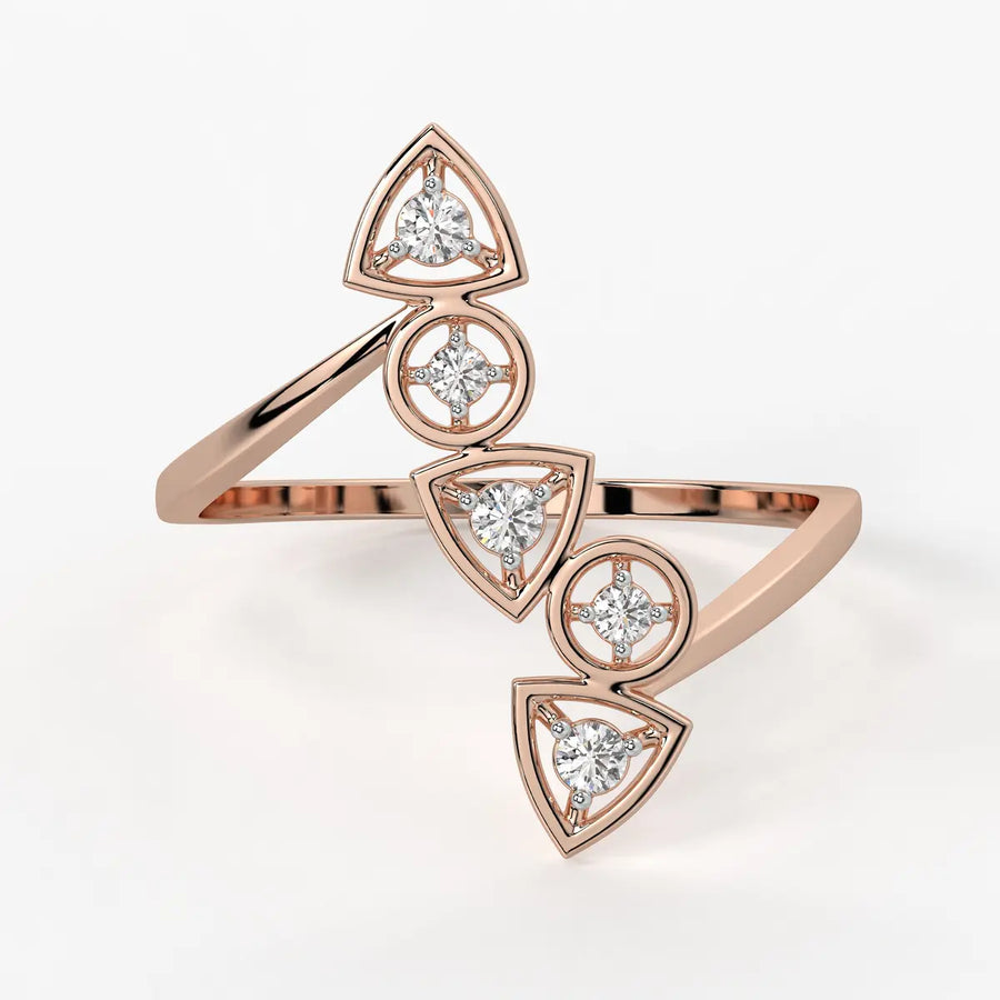 Geo Trio Contemporary Ladies Ring