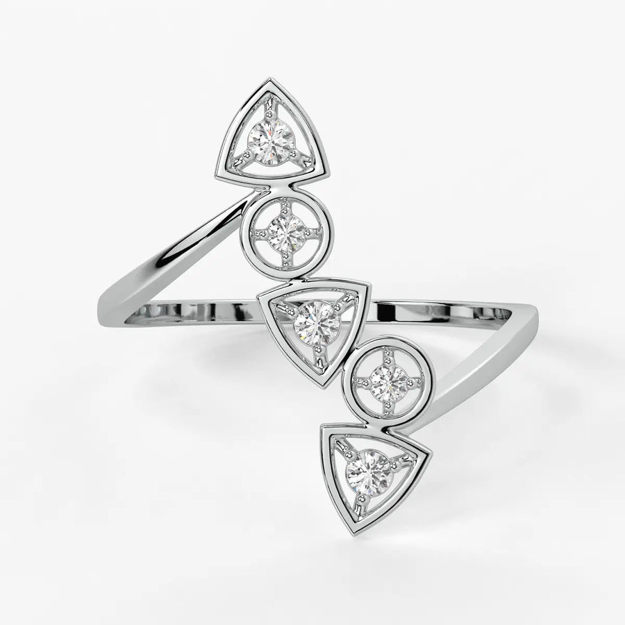 Geo Trio Contemporary Ladies Ring