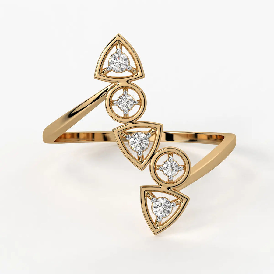 Geo Trio Contemporary Ladies Ring