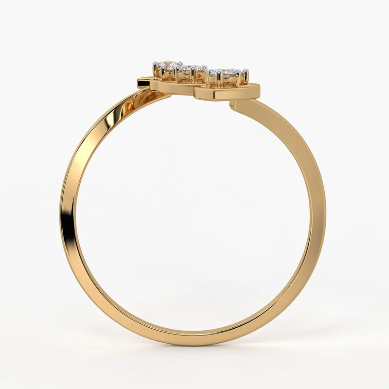 Geo Trio Contemporary Ladies Ring