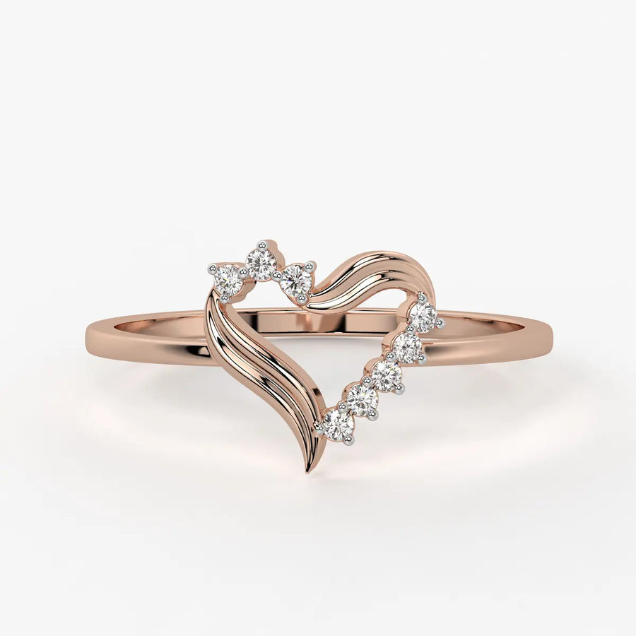 Crowned Heart Fashion Ladies Ring