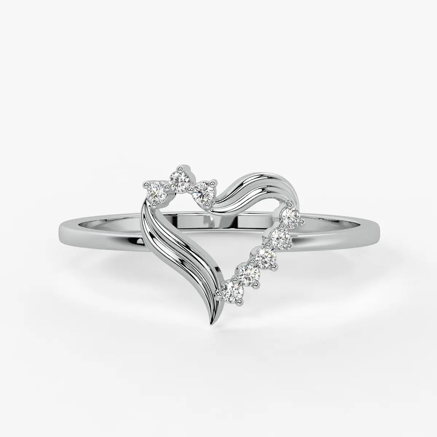 Crowned Heart Fashion Ladies Ring