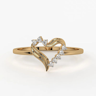 Crowned Heart Fashion Ladies Ring
