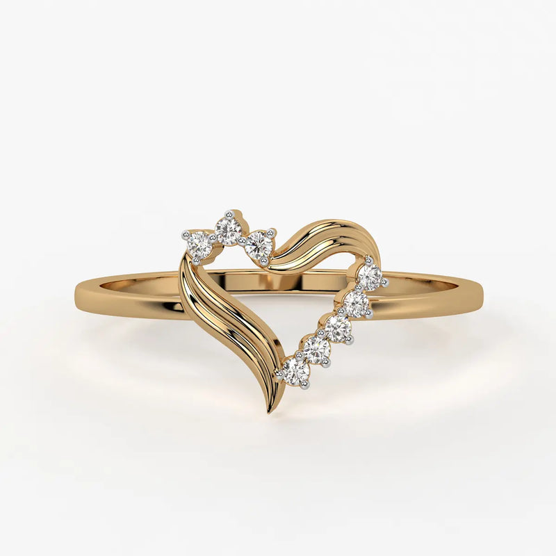 Crowned Heart Fashion Ladies Ring