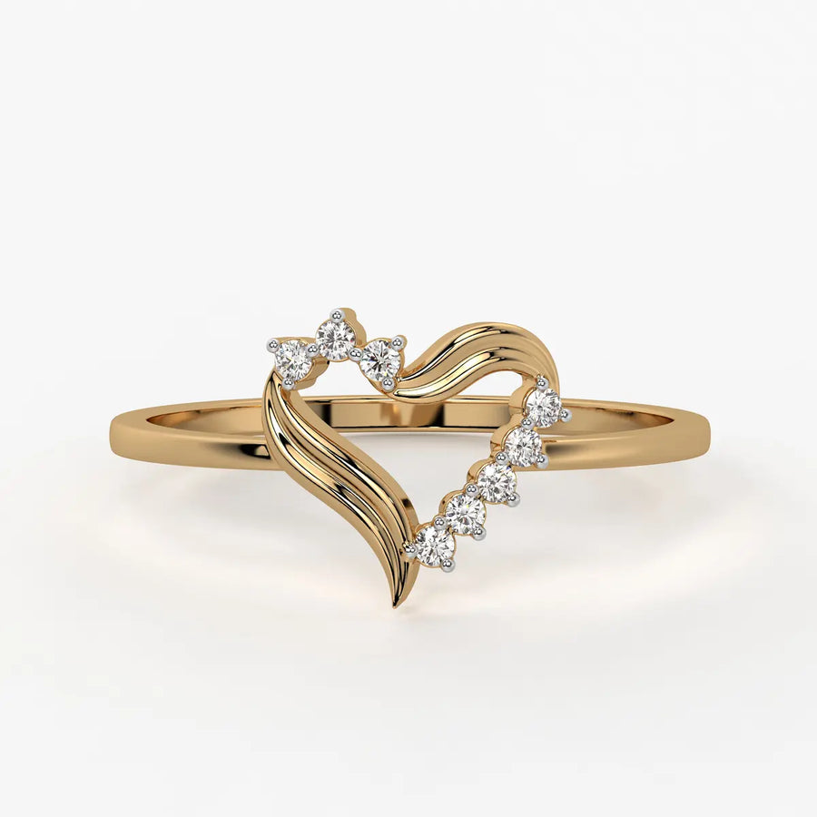 Crowned Heart Fashion Ladies Ring