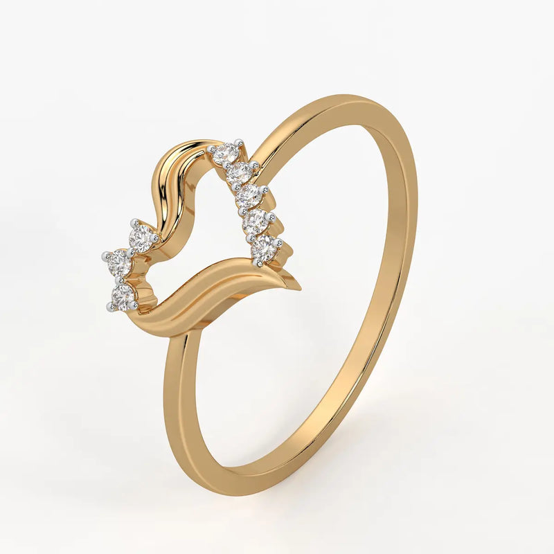 Crowned Heart Fashion Ladies Ring