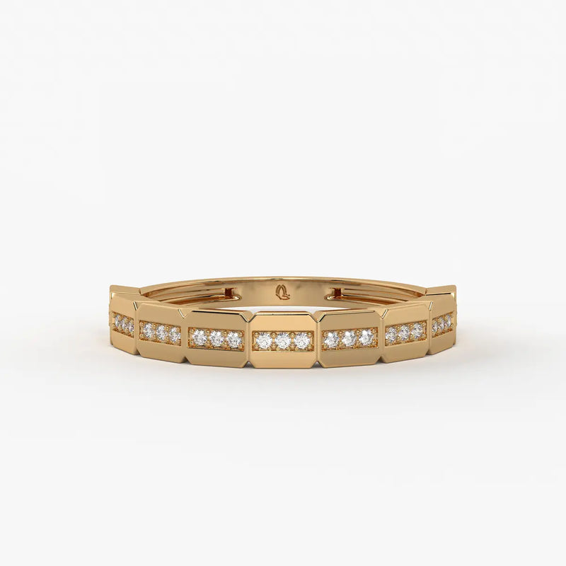 Zenvra Sparkline Geo Band Ring