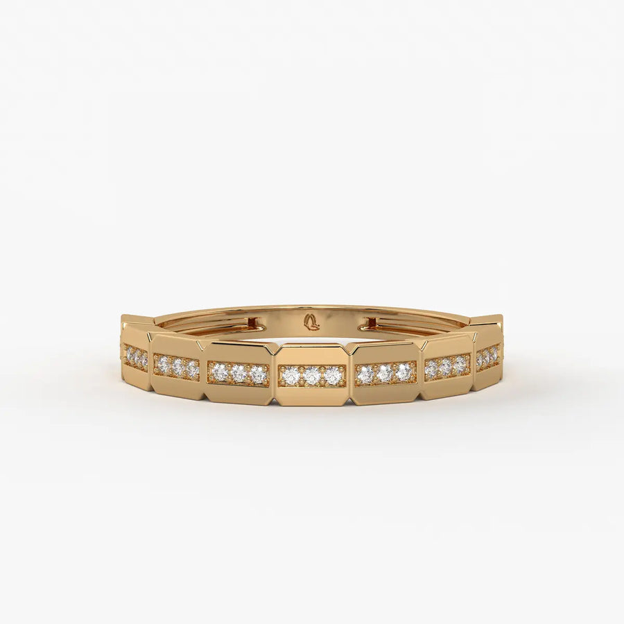 Zenvra Sparkline Geo Band Ring