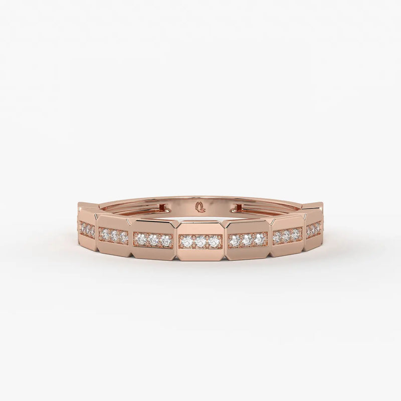 Zenvra Sparkline Geo Band Ring