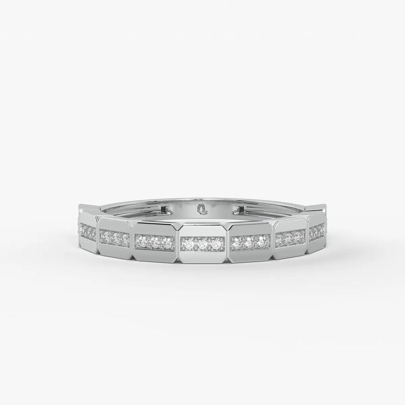 Zenvra Sparkline Geo Band Ring