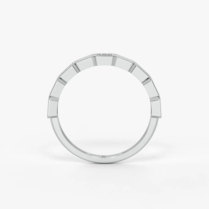 Zenvra Sparkline Geo Band Ring