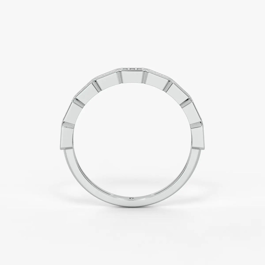 Zenvra Sparkline Geo Band Ring