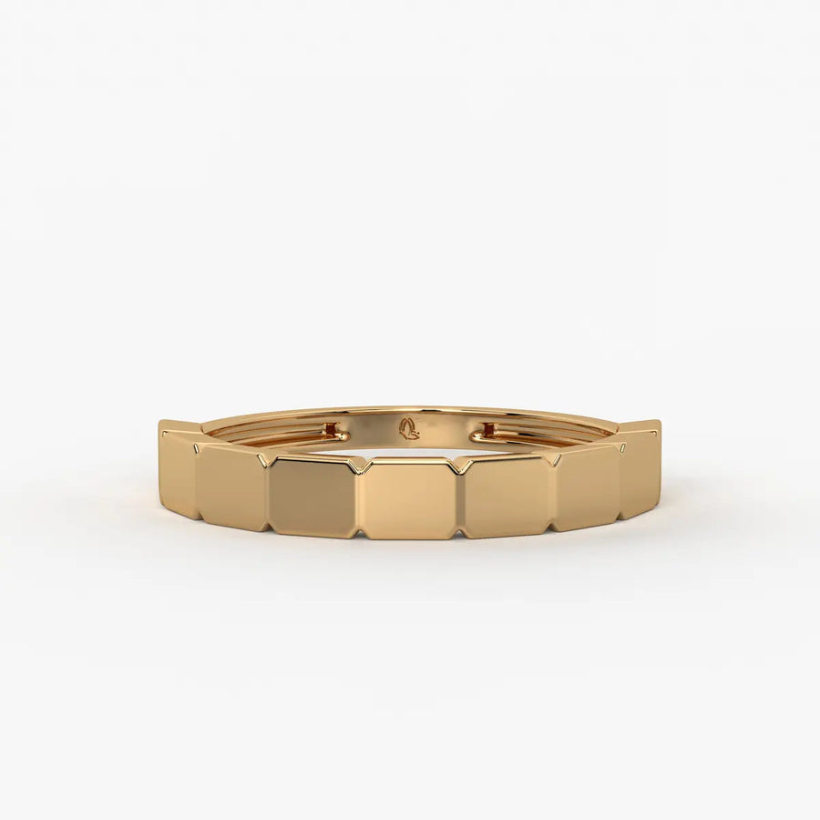 Edgeform Geo Link Band Ring