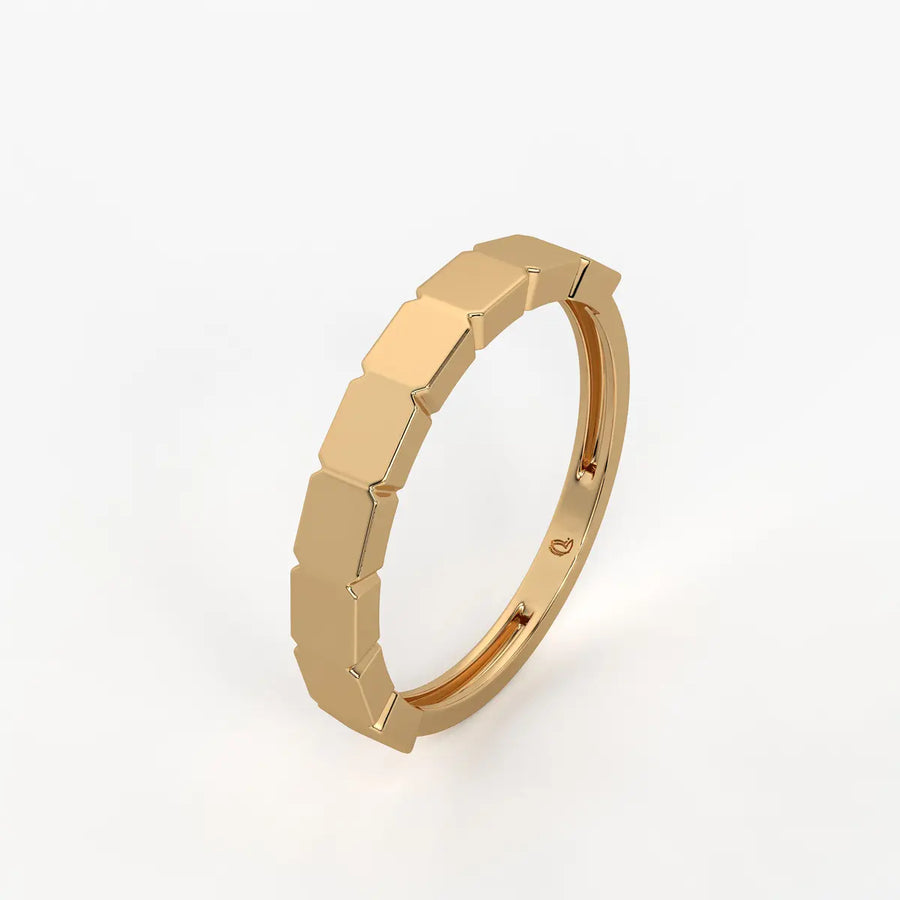 Edgeform Geo Link Band Ring