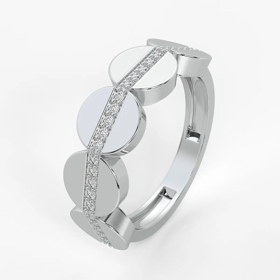 Layered Disc Statement Ladies Ring