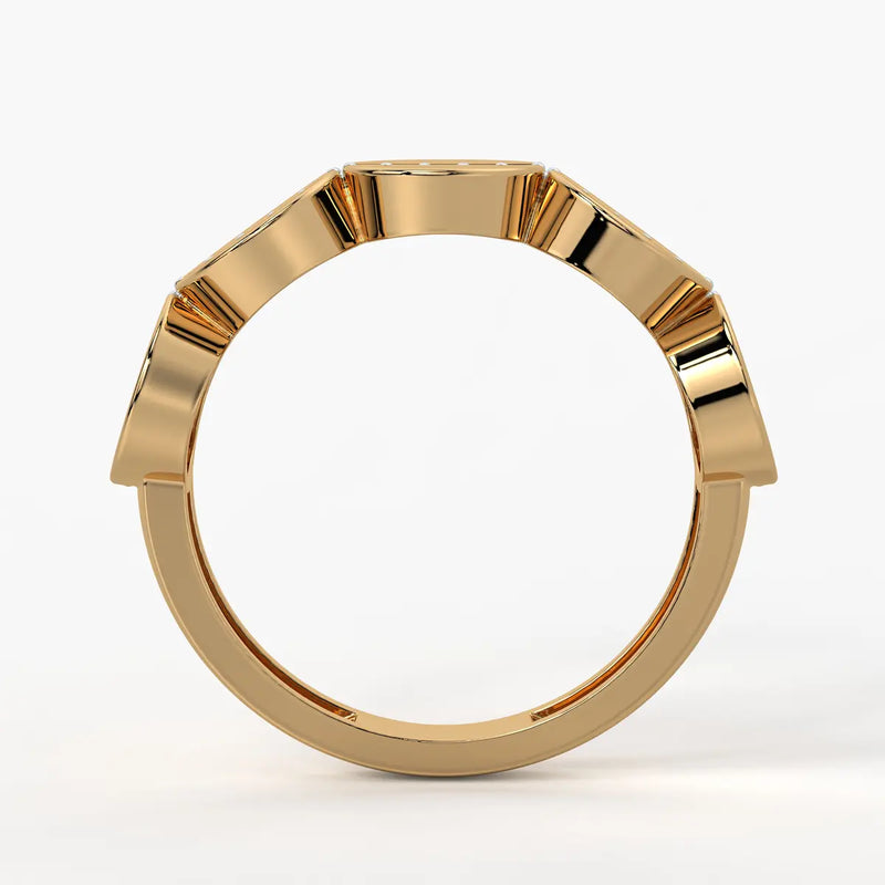 Layered Disc Statement Ladies Ring