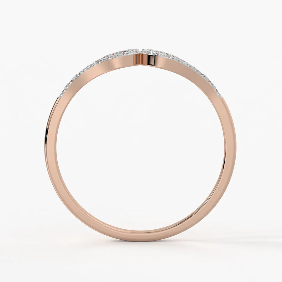 Twin Heart Accent Ladies Ring