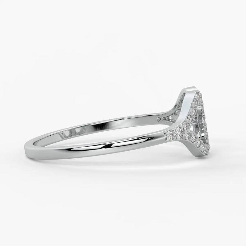 Twin Heart Accent Ladies Ring