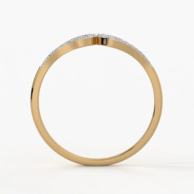 Twin Heart Accent Ladies Ring