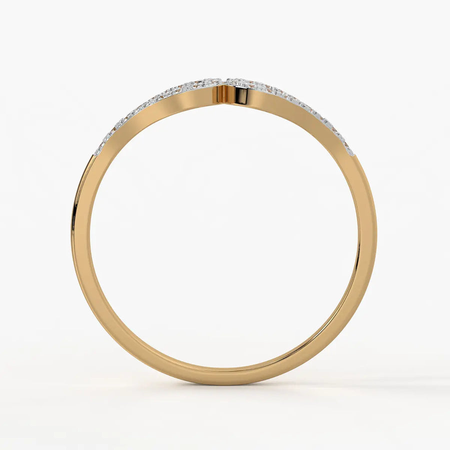 Twin Heart Accent Ladies Ring