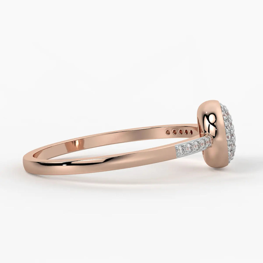 Oval Pavé Statement Ladies Ring