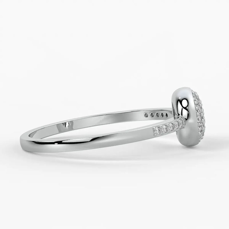 Oval Pavé Statement Ladies Ring