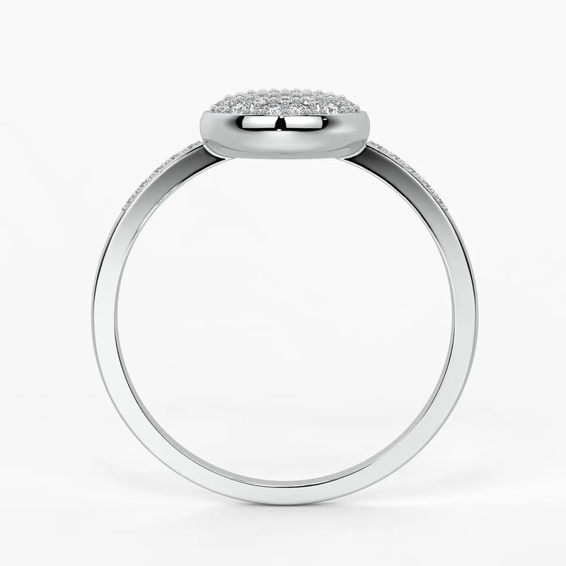 Oval Pavé Statement Ladies Ring