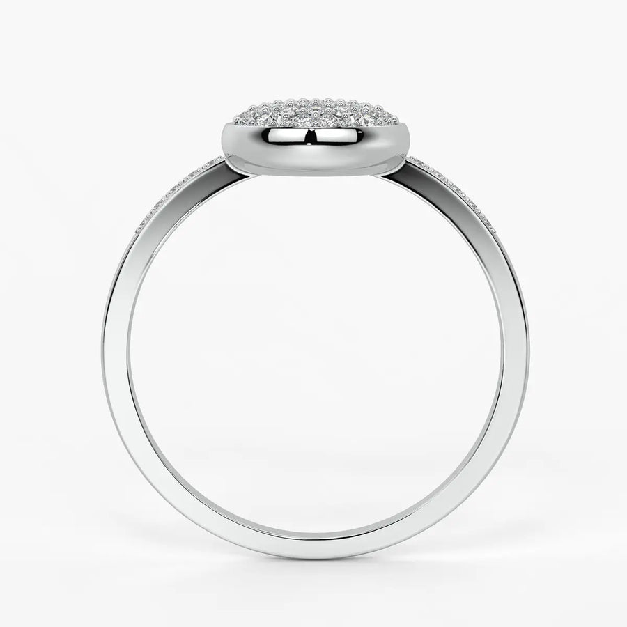 Oval Pavé Statement Ladies Ring