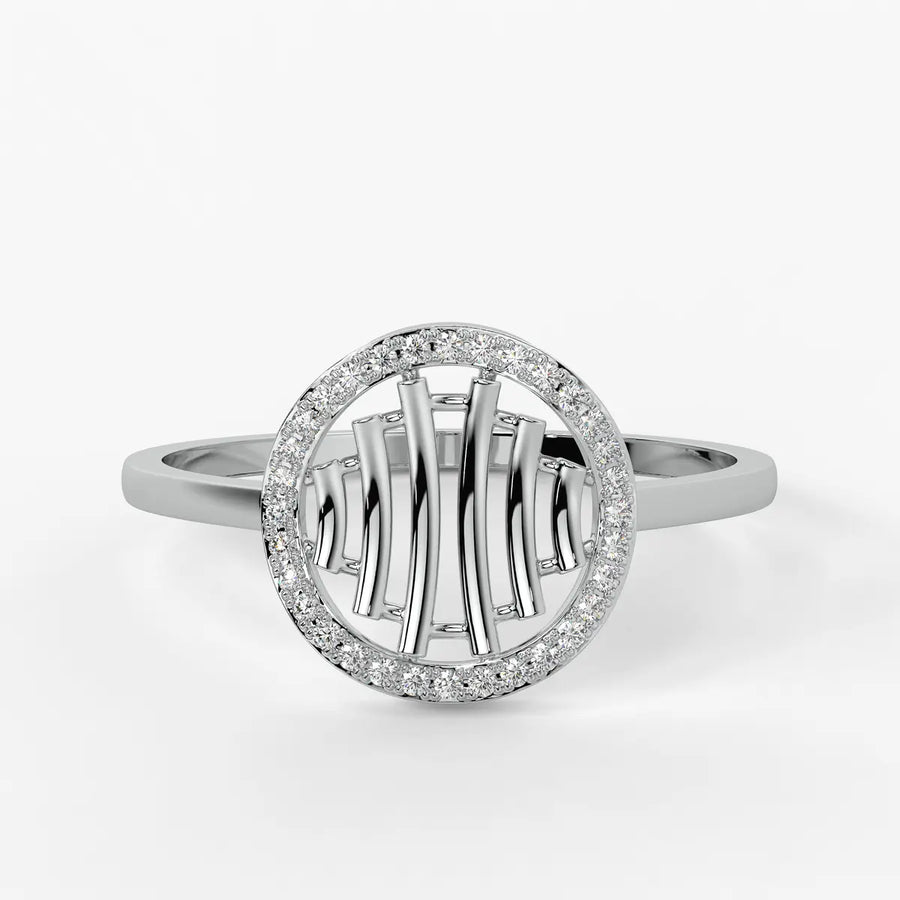 Circular Lattice Statement Ladies Ring