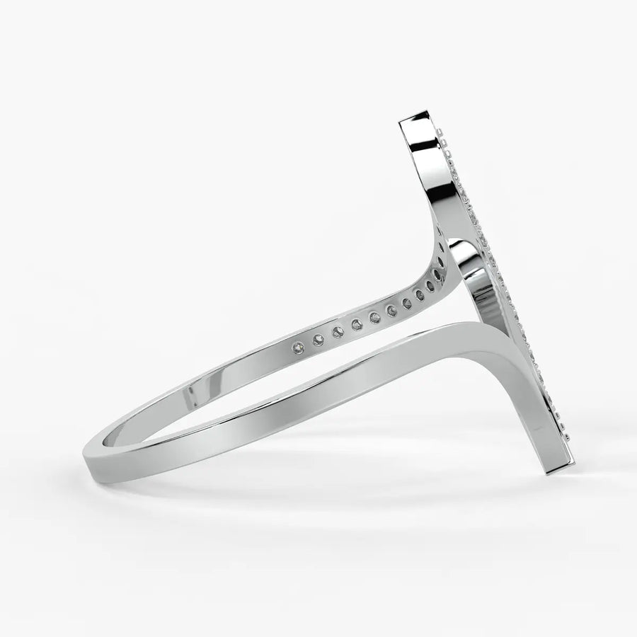 Dual Wave Statement Ladies Ring