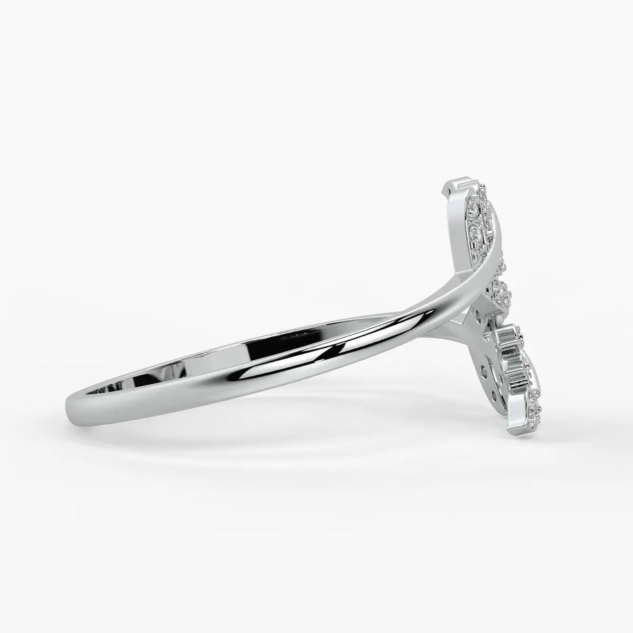 Twin Leaf Open Ladies Ring