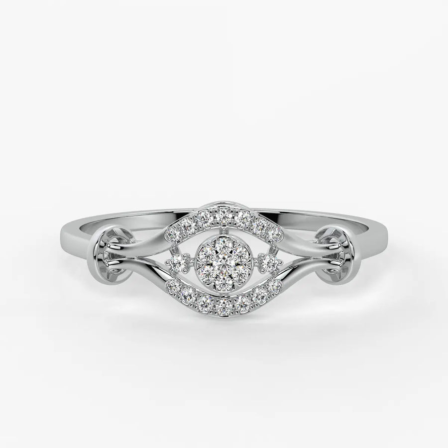 Oval Halo Classic Ladies Ring