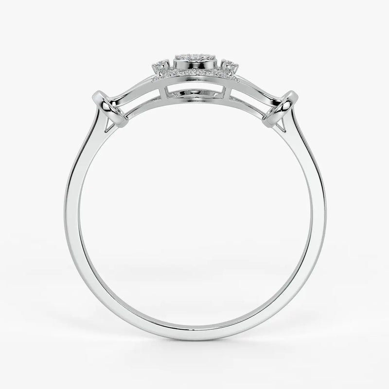Oval Halo Classic Ladies Ring